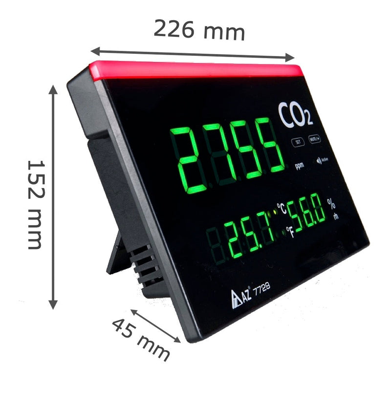 AZ Large Display CO2 Temperature and %RH Monitor with Datalogging