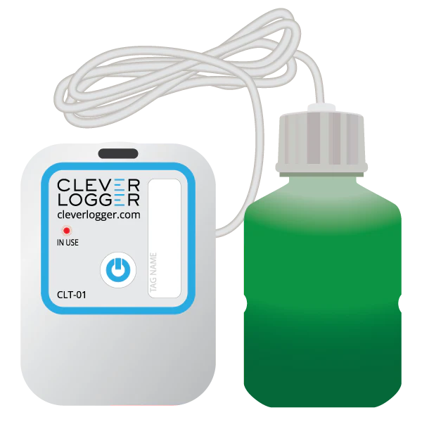 Clever Logger CLXG-01-10 Temperature Datalogger External Sensor with Glycol Bottle