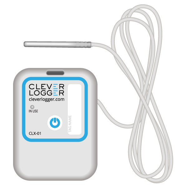 Clever Logger CLXG-01-10 Temperature Datalogger External Sensor with Glycol Bottle