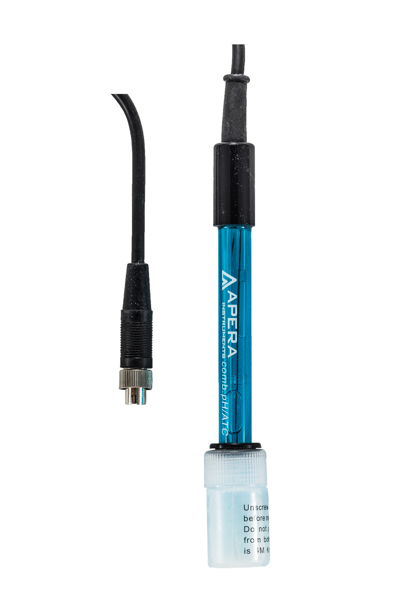 Apera 201T-S 3-in-1 pH/temperature Electrode, ATC enabled, 8-pin Connector, for Apera 400(S) Series Portable Meters